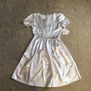 LuLaRoe Size M Silver Amelia Dress